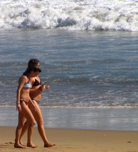 People Walking On The Beach. Beach People » Two woman